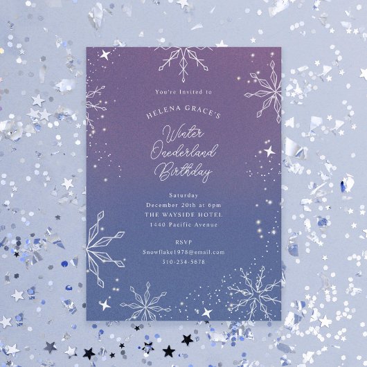 Invitation Winter Onederland Wonderland Premier anniversaire
