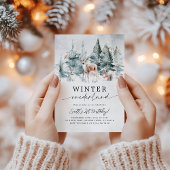 Invitation Winter ONEderland Woodland Forest 1st Birthday