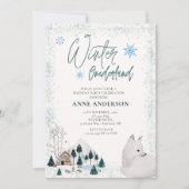 Invitation Winter Onederlant 1st First Birthday Animals (Devant)