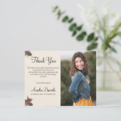 Invitation Winter Pine Cone and Berry Funeral Thank You Cards (Debout devant)