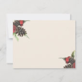 Invitation Winter Pine Cone and Berry Funeral Thank You Cards (Dos)