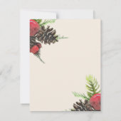 Invitation Winter Pine Cone Celebration of Life Card (Dos)