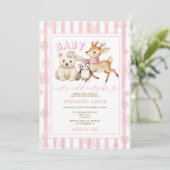Invitation Winter Pink Baby It’s Cold Outside Baby Shower (Debout devant)