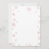 Invitation Winter Pink Little Snowflake Baby Shower Party (Dos)