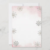 Invitation Winter Pink Snowflake Her royal fiveness Birthday (Dos)