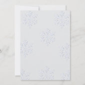 Invitation Winter Pink Snowflake Oh Quel plaisir Deuxième ann (Dos)