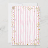Invitation Winter Pink Tea Party Birthday Snowflakes (Dos)