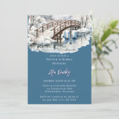 Invitation Winter Pont en bois Pond en bois Brunch & Bubbly (Debout devant)