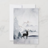 Invitation Winter Reindeer Rustic Watercolor Détails du Maria (Dos)