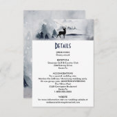 Invitation Winter Reindeer Rustic Watercolor Détails du Maria (Devant / Derrière)