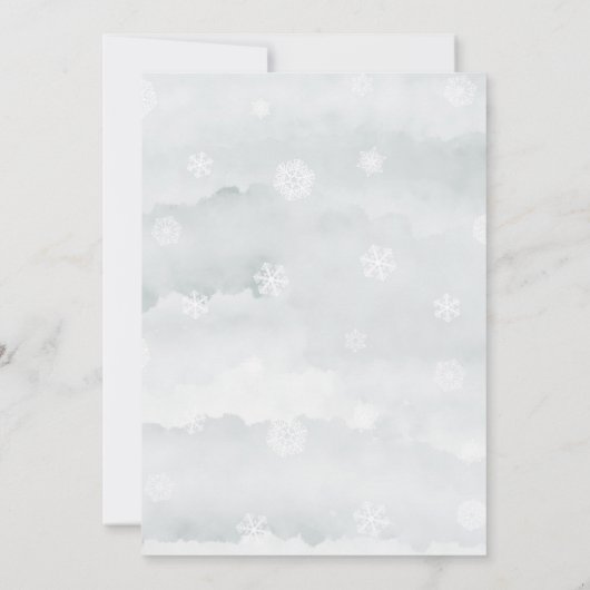 Invitation Winter Sage Brown Rustic Mariage virtuel (Dos)