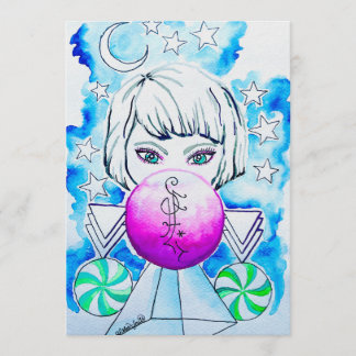 Invitation Winter Season Sorceress Watercolor