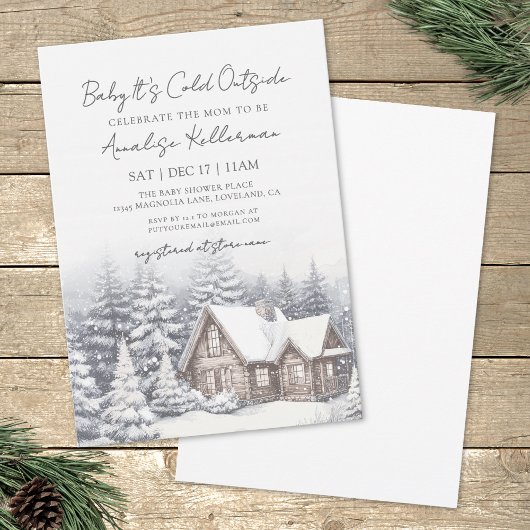 Invitation Winter Snow Baby Shower