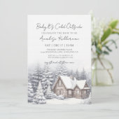 Invitation Winter Snow Baby Shower (Debout devant)