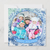 Invitation Winter Snow Globe HAPPY HOLIDAYS Photo (Devant)