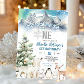 Invitation Winter Snow Much Fun To Be One Boy First Birthday