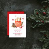 Invitation Winter Snowflake Festive Coffee Smore Baby Shower 