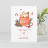 Invitation Winter Snowflake Festive Coffee Smore Baby Shower (Debout devant)