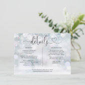 Invitation Winter Snowflakes Heart Script Details Information (Debout devant)