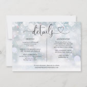 Invitation Winter Snowflakes Heart Script Details Information (Devant)