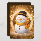 Invitation Winter snowman (Devant / Derrière)