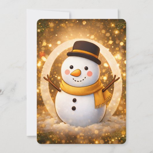 Invitation Winter snowman (Devant)