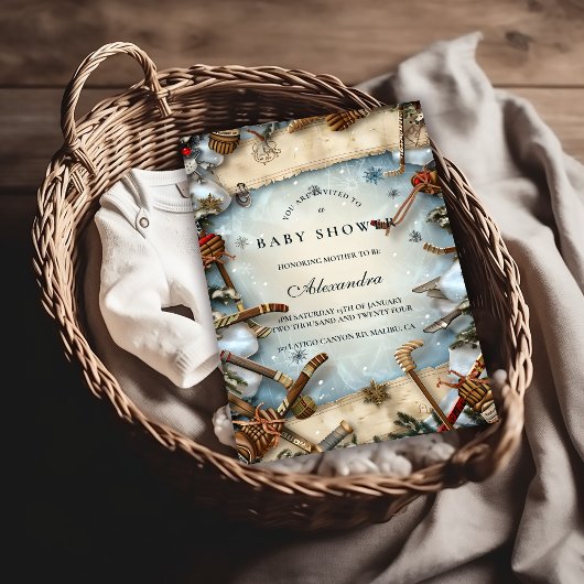 Invitation Winter Sports Baby Shower