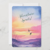 Invitation Winter Sunset Adventure Attend le Wedding shower (Dos)