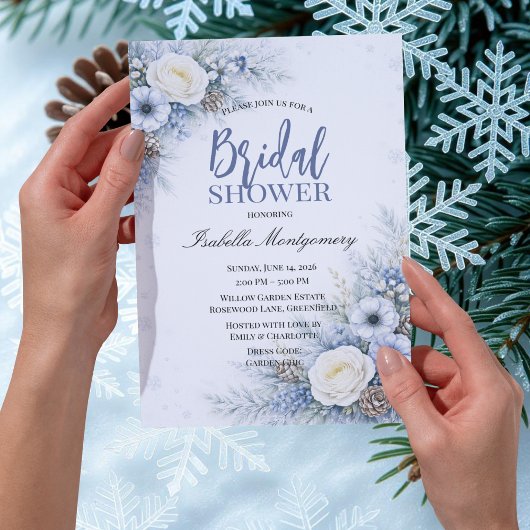 Invitation Winter Theme Bridal Shower