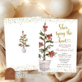 Invitation Winter Tree Bow Elle Attache La Douche Mariale Kno
