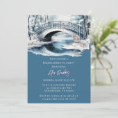 Invitation Winter Water Stream Bridge Bachelorette Party (Debout devant)