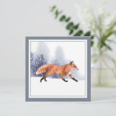 Invitation Winter Waterton Holiday Fox (Debout devant)