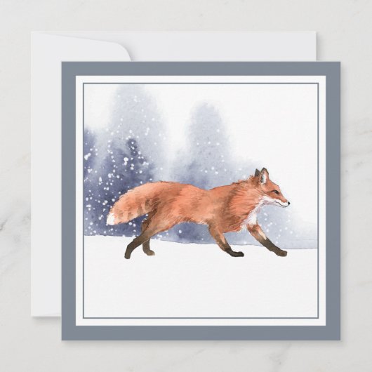 Invitation Winter Waterton Holiday Fox (Devant)