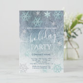 Invitation Winter Wawland snowflakes compagnie (Debout devant)