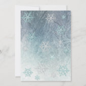 Invitation Winter Wawland snowflakes compagnie (Dos)