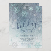 Invitation Winter Wawland snowflakes compagnie (Devant / Derrière)