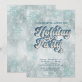 Invitation Winter Wawland snowflakes compagnie (Devant / Derrière)