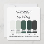 Invitation Winter Wedding Color Palette 2026 Card (Dos)