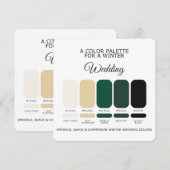 Invitation Winter Wedding Color Palette 2026 Card (Devant / Derrière)