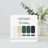 Invitation Winter Wedding Color Palette 2026 Card (Debout devant)