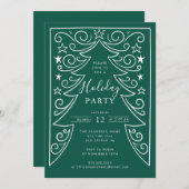 Invitation Winter Whimsy Fête de vacances (Devant / Derrière)