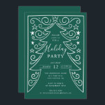 Invitation Winter Whimsy Fête de vacances<br><div class="desc">Cette élégante invitation de fête de vacances présente un arrière - plan vert dynamique qui évoque l'esprit de la saison, complété par un arbre blanc magnifiquement conçu. L'esthétique minimaliste de l'arbre ajoute une touche de sophistication, ce qui en fait un choix idéal pour les rassemblements festifs. Idéal pour inviter amis...</div>