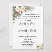 Invitation Winter White Flowers Rehearsal Dinner (Devant)