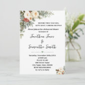 Invitation Winter White Flowers Rehearsal Dinner (Debout devant)