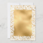 Invitation Winter White Gold 70e fête d'anniversaire (Dos)