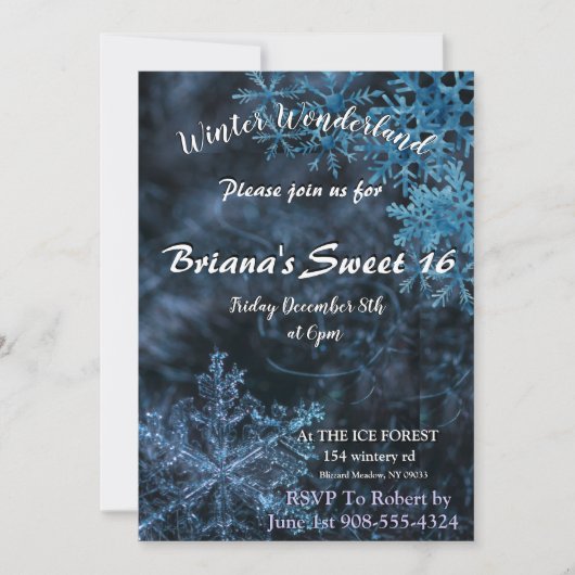 Invitation Winter Wonderland (Devant)