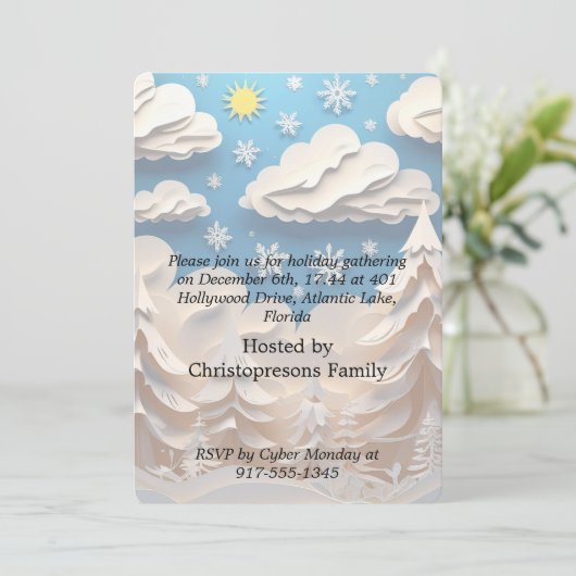 Invitation Winter Wonderland (Debout devant)