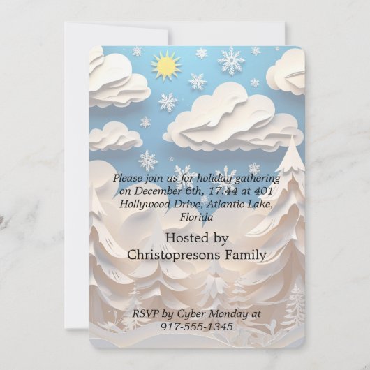 Invitation Winter Wonderland (Devant)