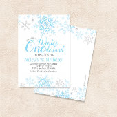 Invitation Winter Wonderland 1er anniversaire Boy Blue