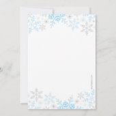 Invitation Winter Wonderland 1er anniversaire Boy Blue (Dos)